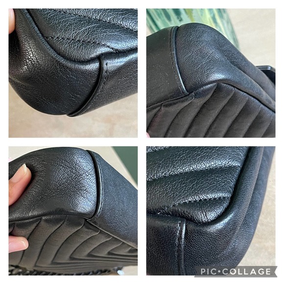 ❌SOLD❌Saint Laurent YSL College Monogram Calfskin Medium Black SIlver Crossbody - Picture 7 of 14